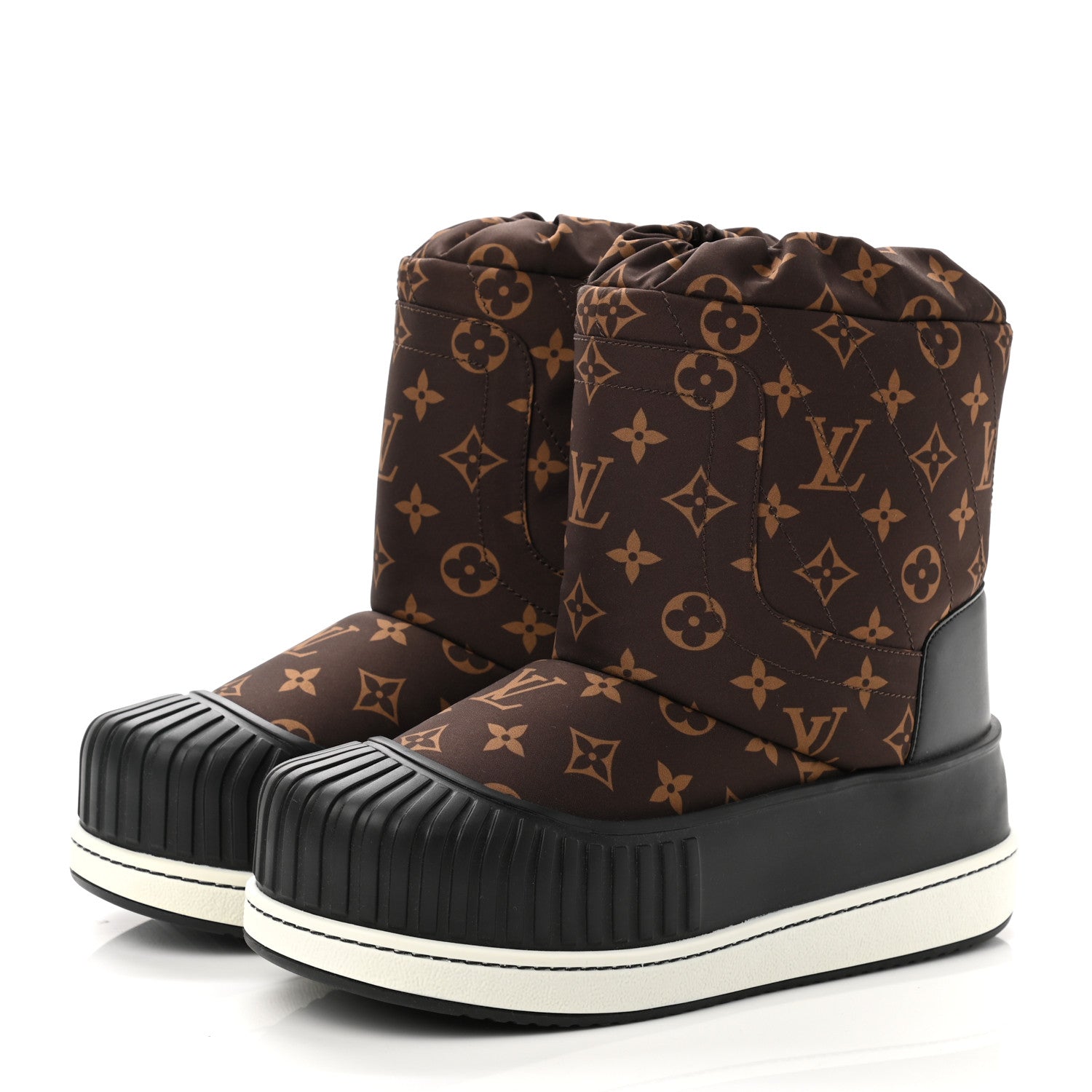 Louis Vuitton Monogram Polar Flat Half Boots 39 Black 3 of 8