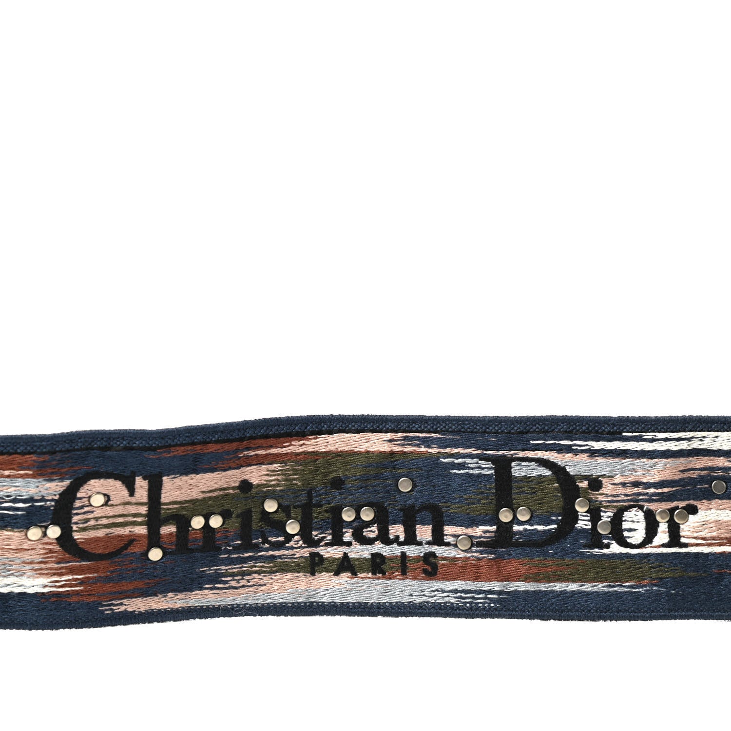 Christian Dior Canvas Embroidered Studded KaleiDiorscopic Shoulder Strap Multicolor 5 of 7