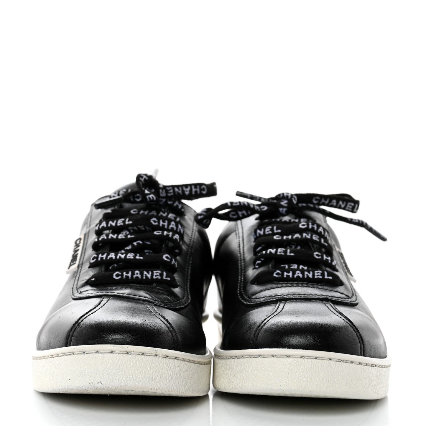 Calfskin CC Womens Sneakers 38 Black