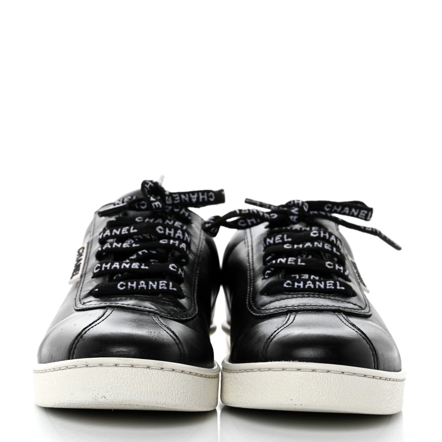 Chanel Calfskin CC Womens Sneakers 38 Black 2 of 9