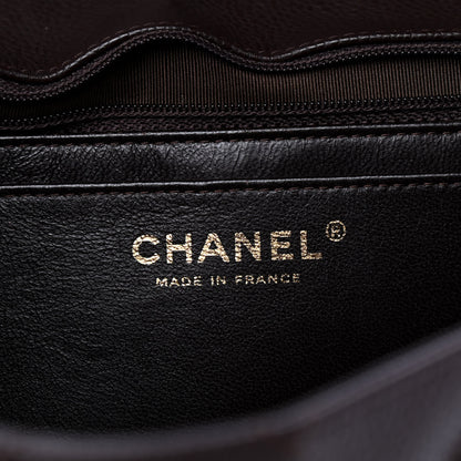Chanel Caviar Quilted Jumbo Single Flap Dark Brown 6 of 11