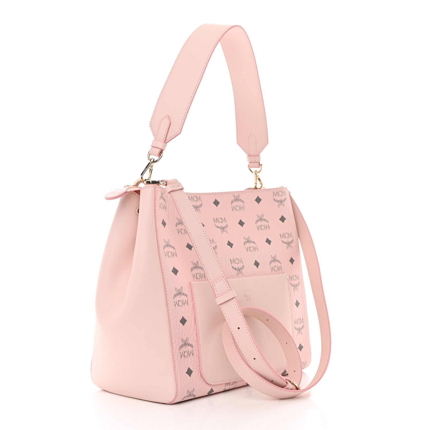 MCM Visetos Medium Aren Hobo Powder Pink 2 of 13