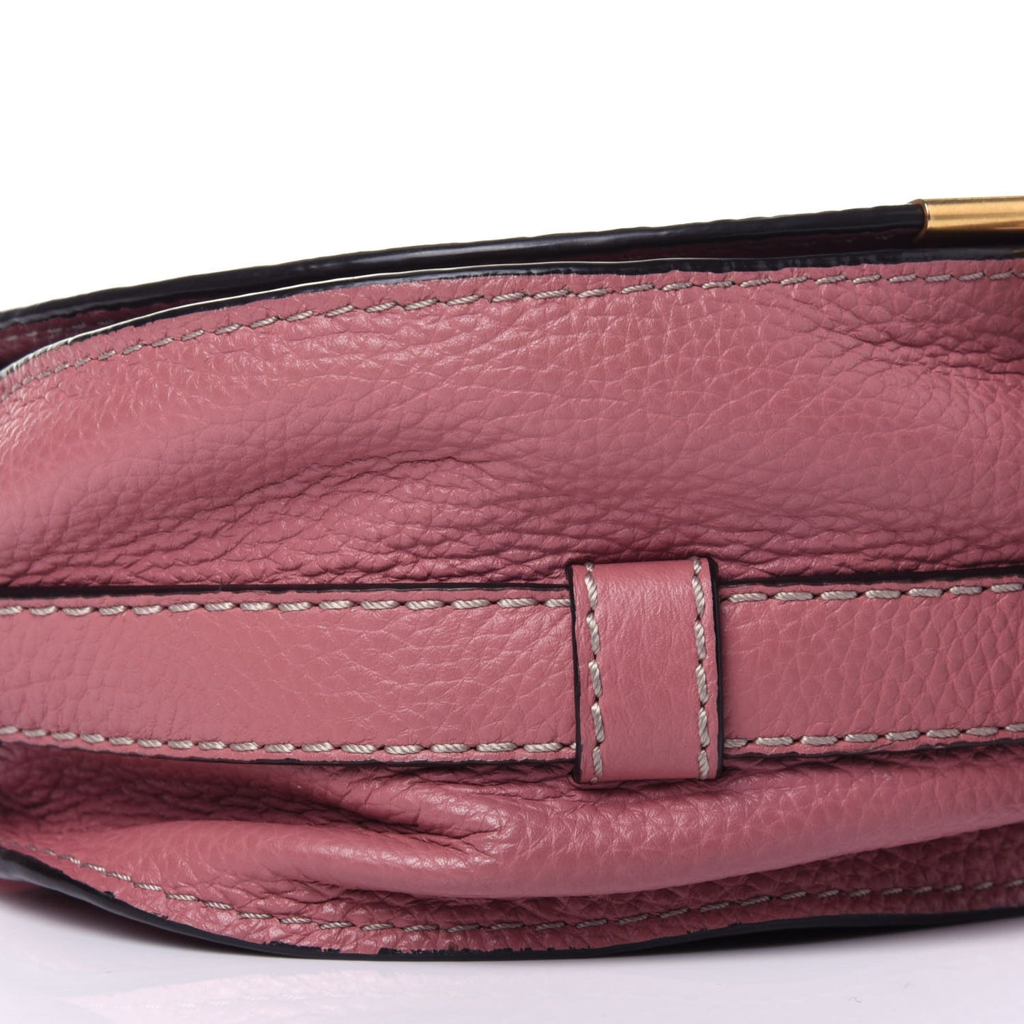 Calfskin Mini Marcie Round Crossbody Bag Rusty Pink