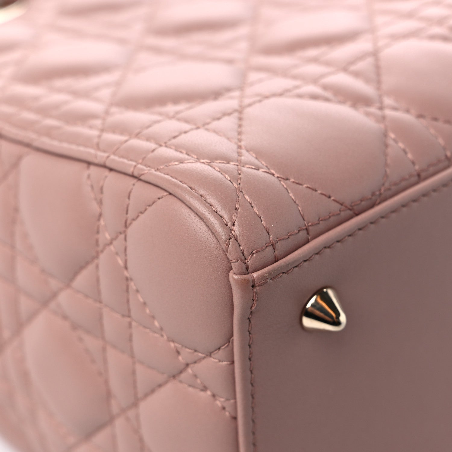 Christian Dior Lambskin Cannage Medium Lady Dior Blush 9 of 12