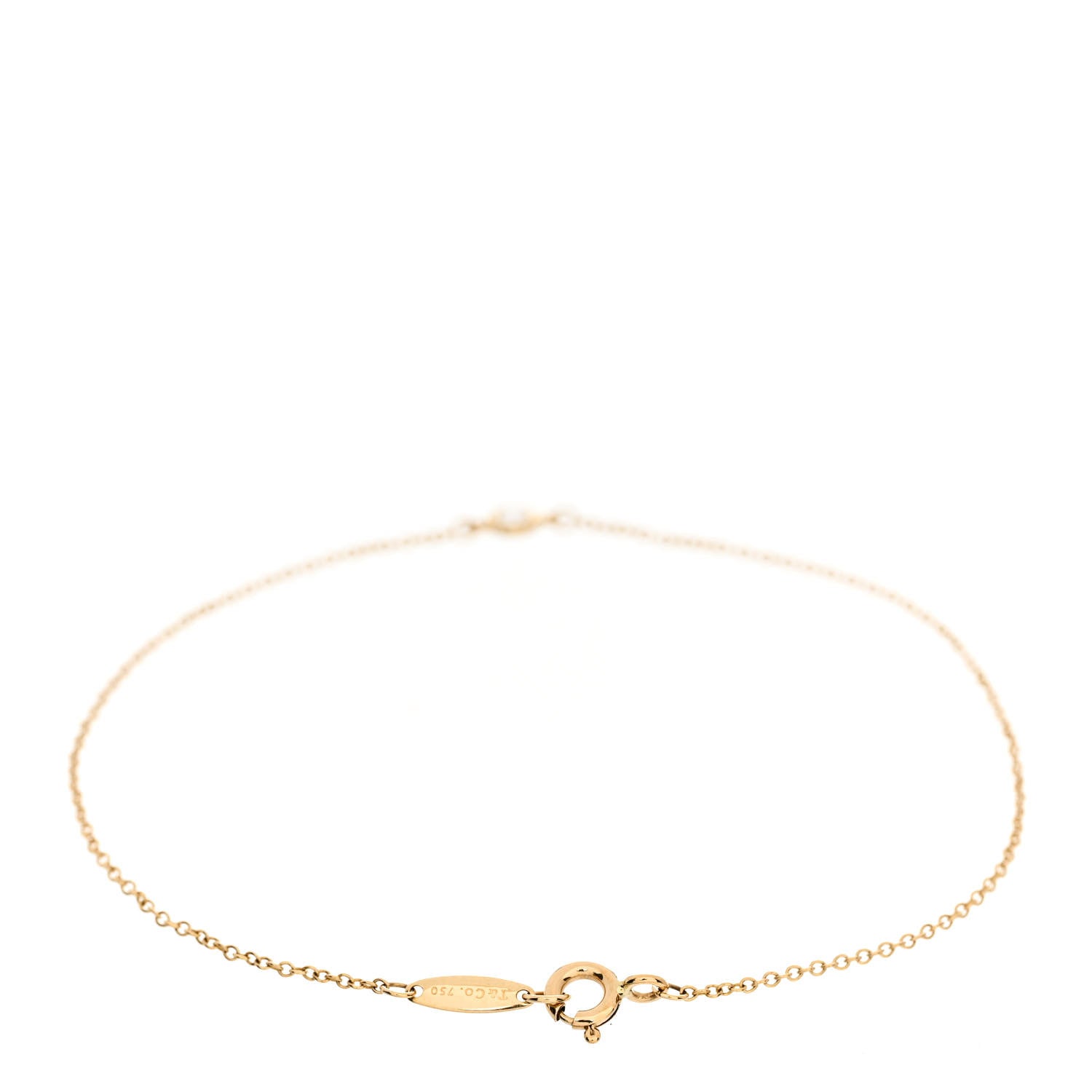 Tiffany 18K Yellow Gold Diamond .08ct Elsa Peretti Diamonds by the Yard Bracelet 2 of 4
