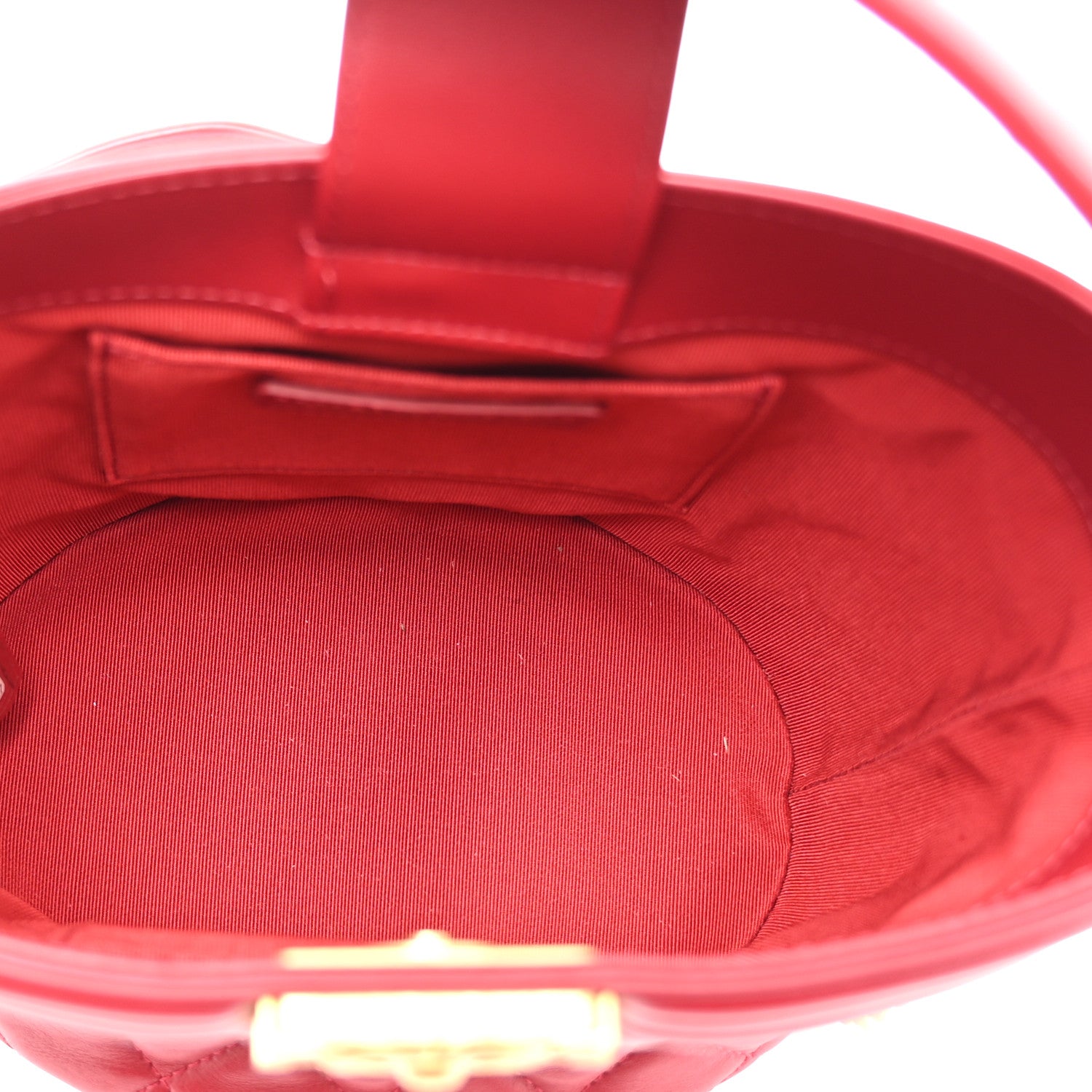 Chanel Calfskin Quilted Boy Bucket Bag Red 5 of 10