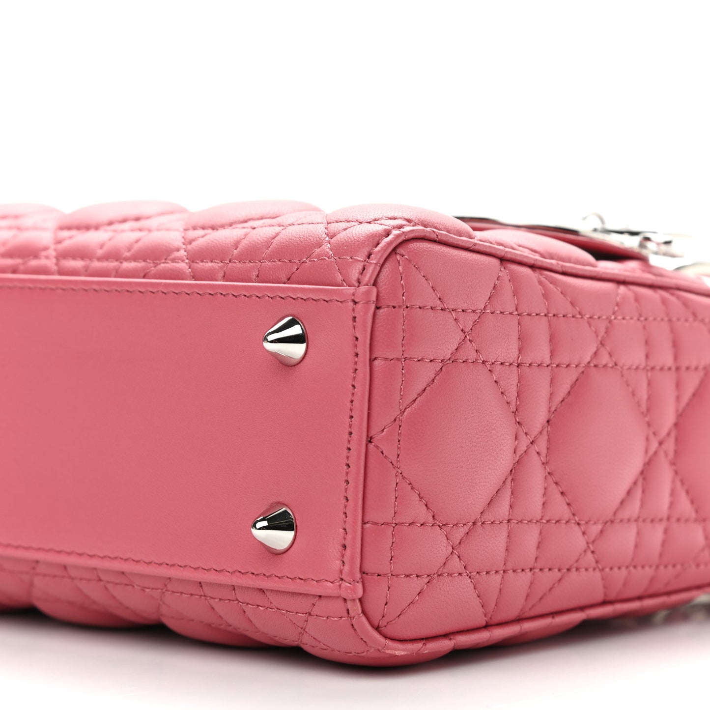 Lambskin Cannage Small My ABCDior Lady Dior Coral