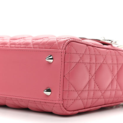 Christian Dior Lambskin Cannage Small My ABCDior Lady Dior Coral 10 of 11