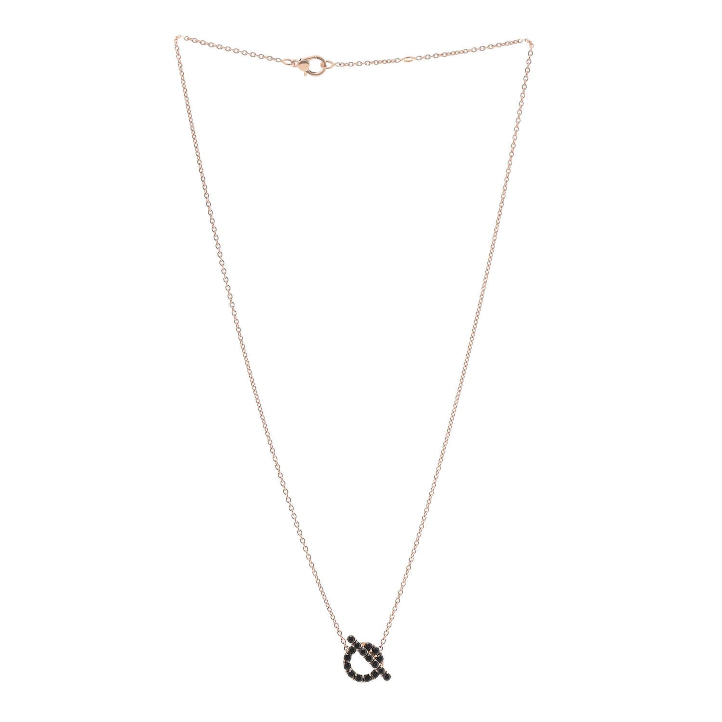 18K Rose Gold Black Spinel Finesse Pendant Necklace