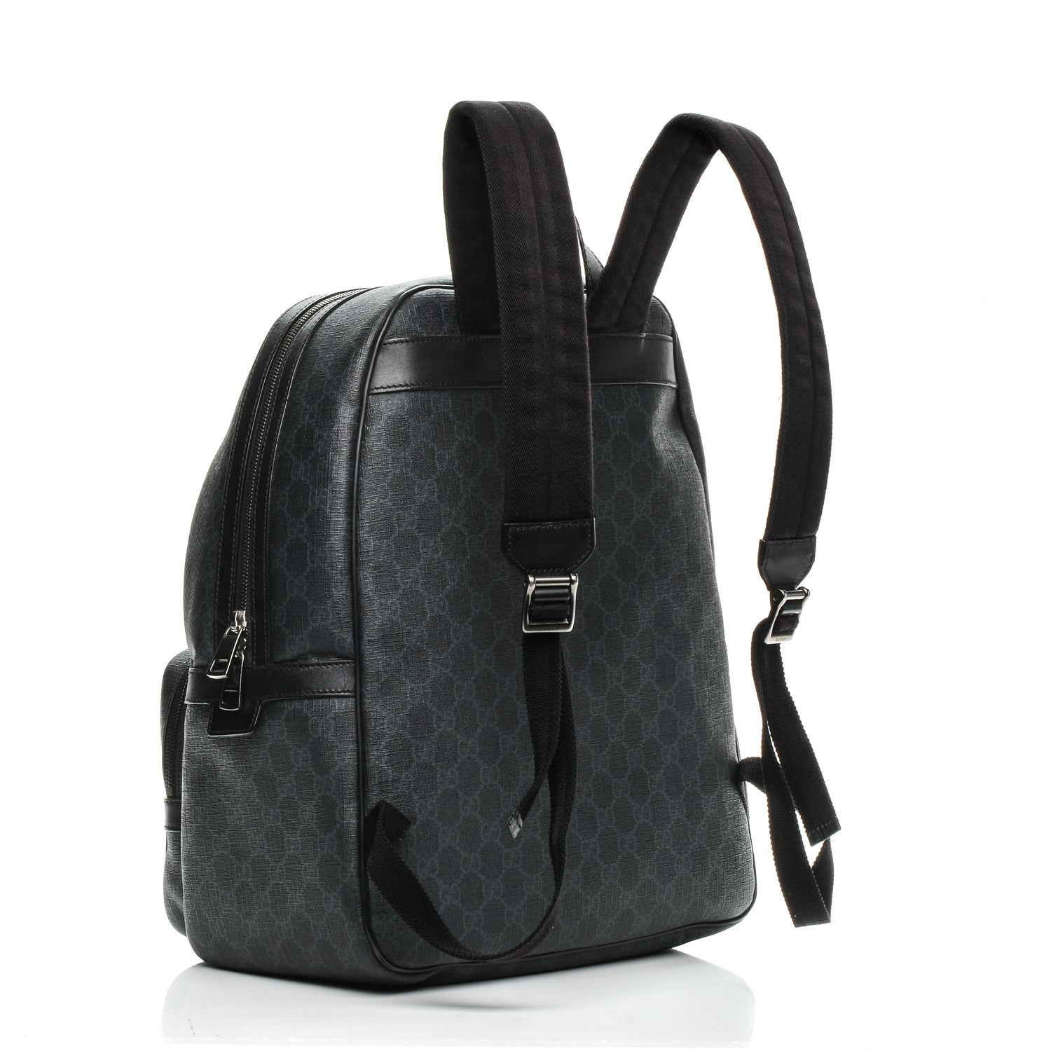 Gucci GG Supreme Monogram Medium Day Backpack Grey Black 9 of 13