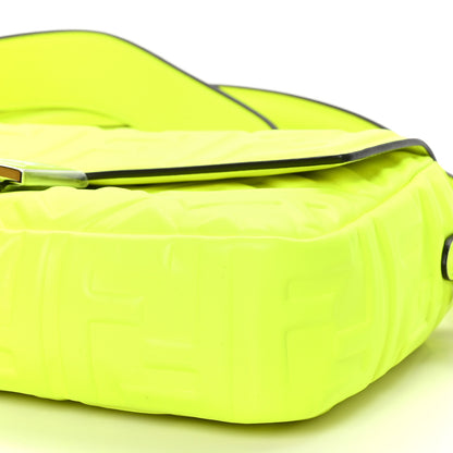 Fendi X MARC JACOBS Nappa FF 1974 Embossed Baguette Yellow Fluo 11 of 12