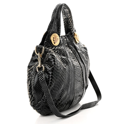 Gucci Snakeskin Medium Hysteria Top Handle Bag Black 3 of 10