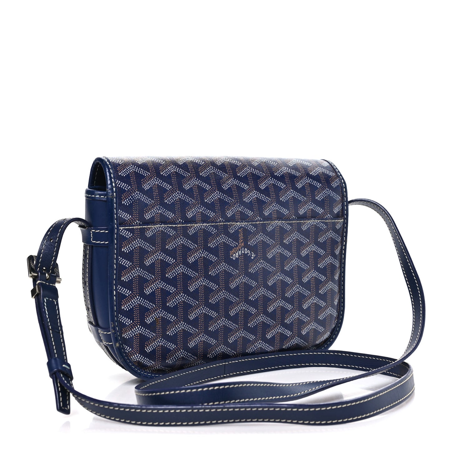 Goyardine Belvedere PM Messenger Bag Navy