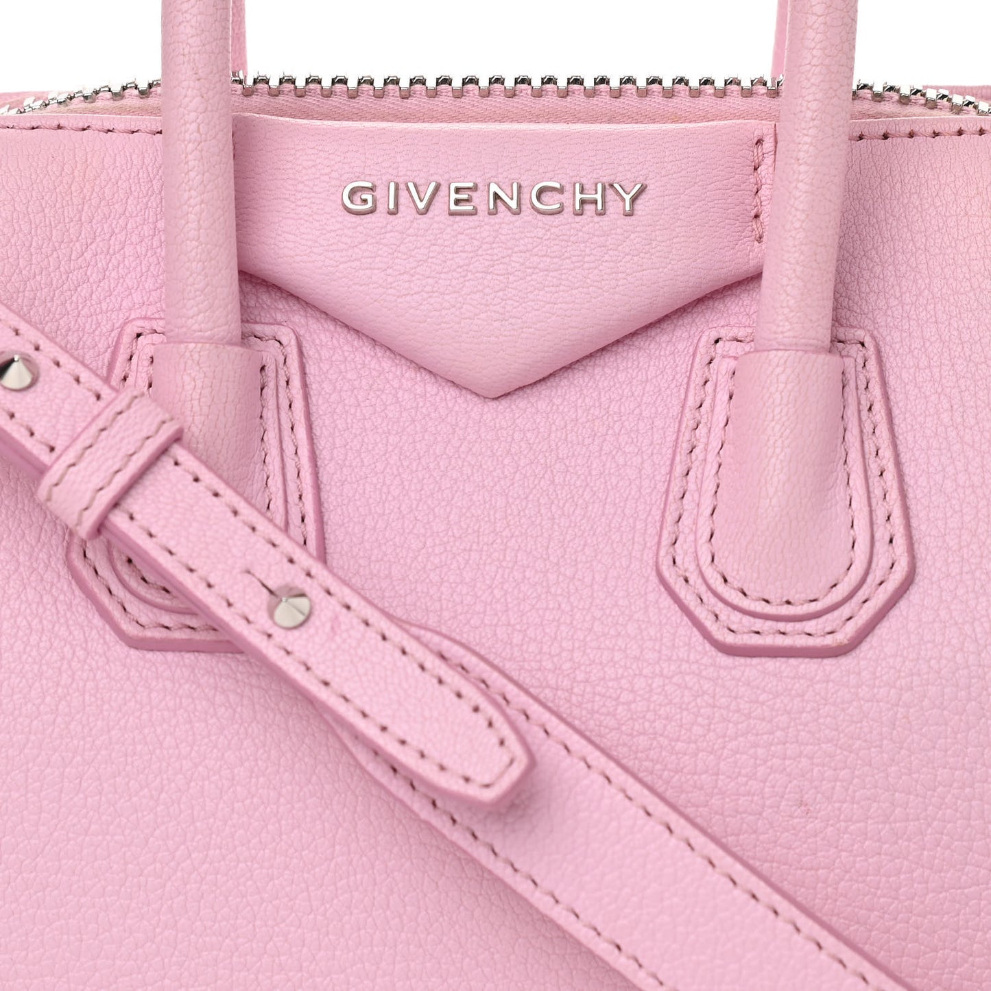 Sugar Goatskin Mini Antigona Bright Pink