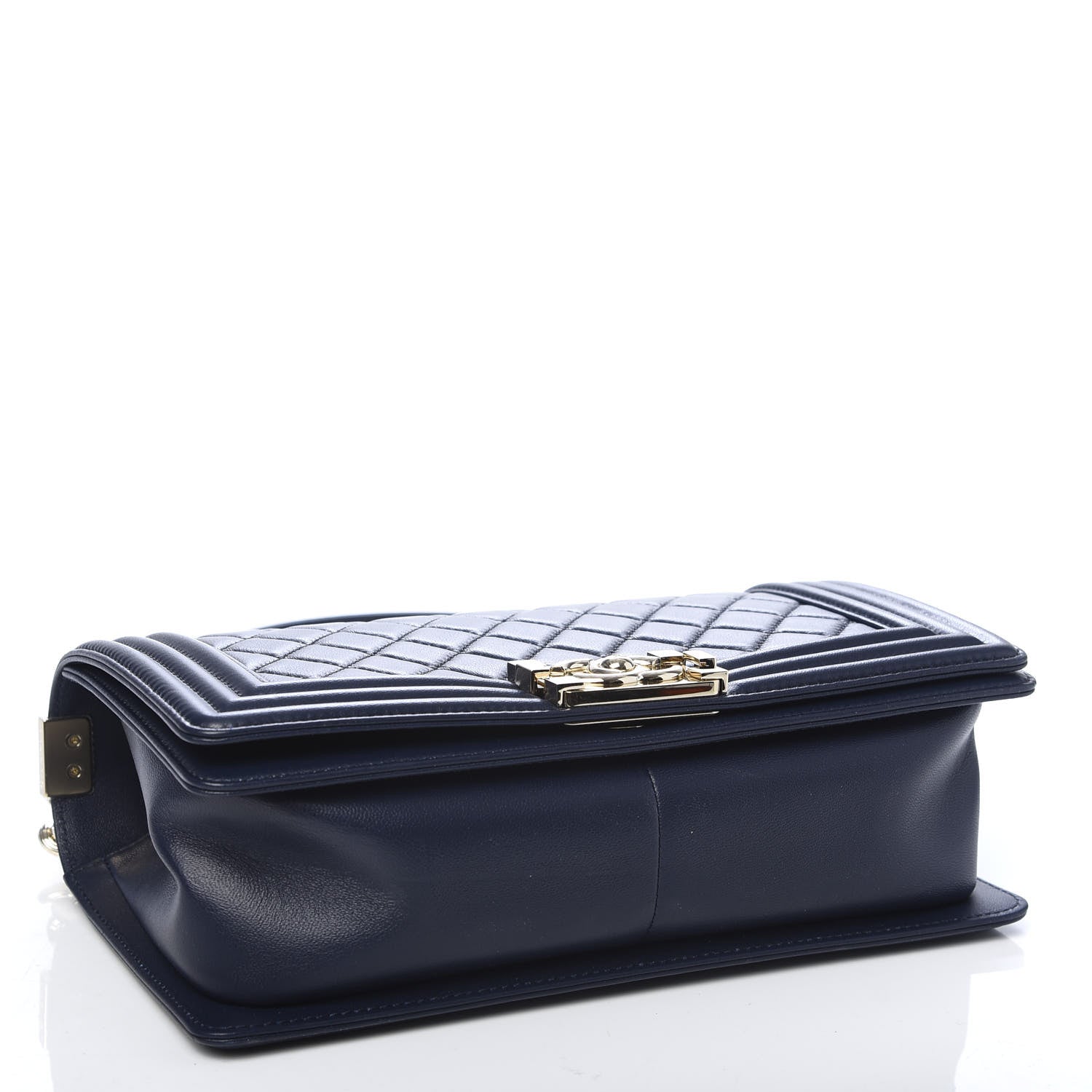 Chanel Lambskin Quilted Medium Boy Flap Deep Blue 4 of 10