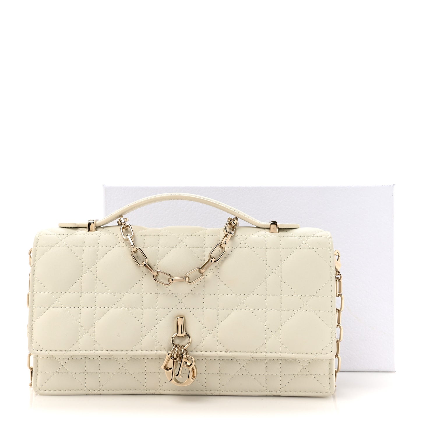 Lambskin Cannage Mini My Dior Bag Latte
