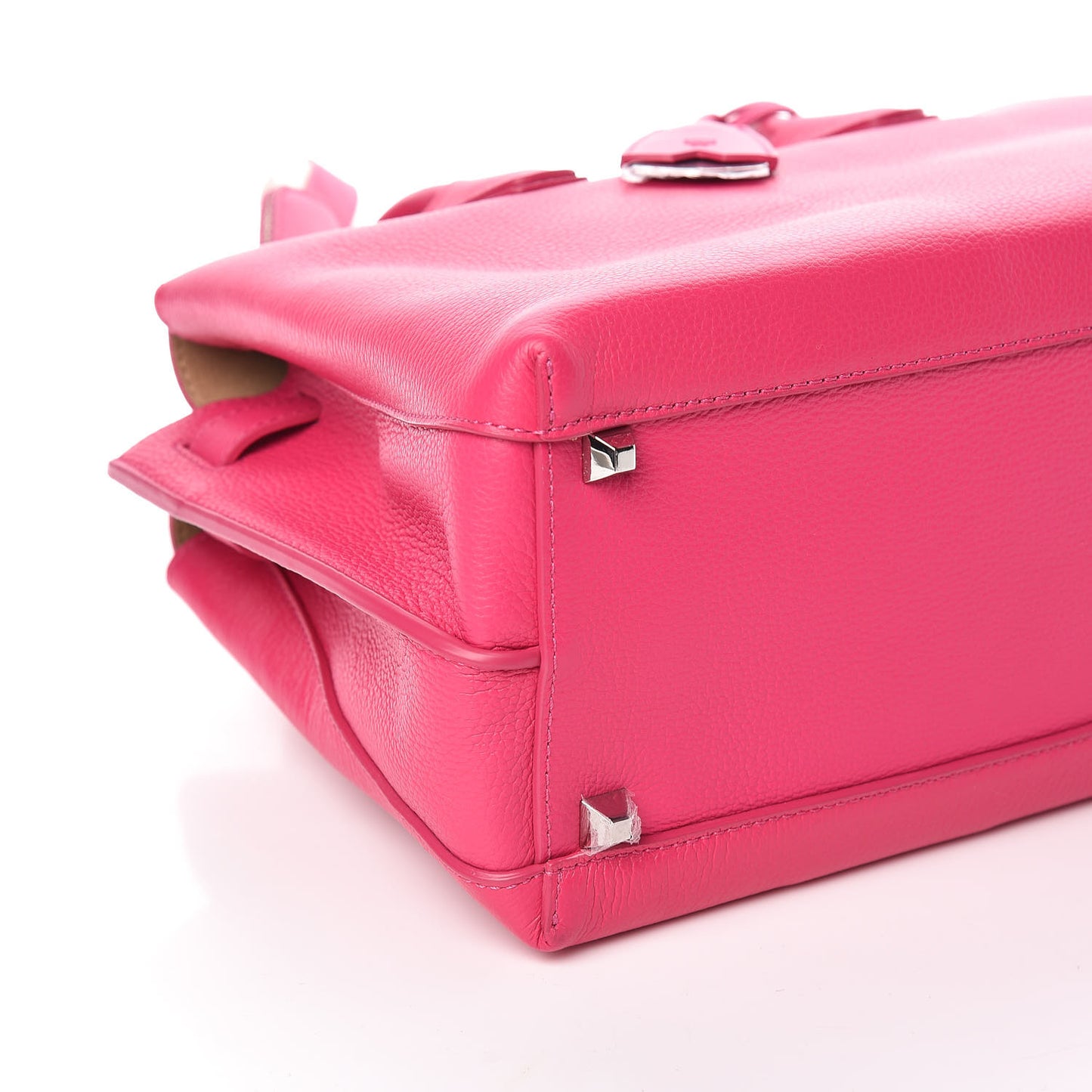 Grained Calfskin Medium Milla Tote Beetroot Pink