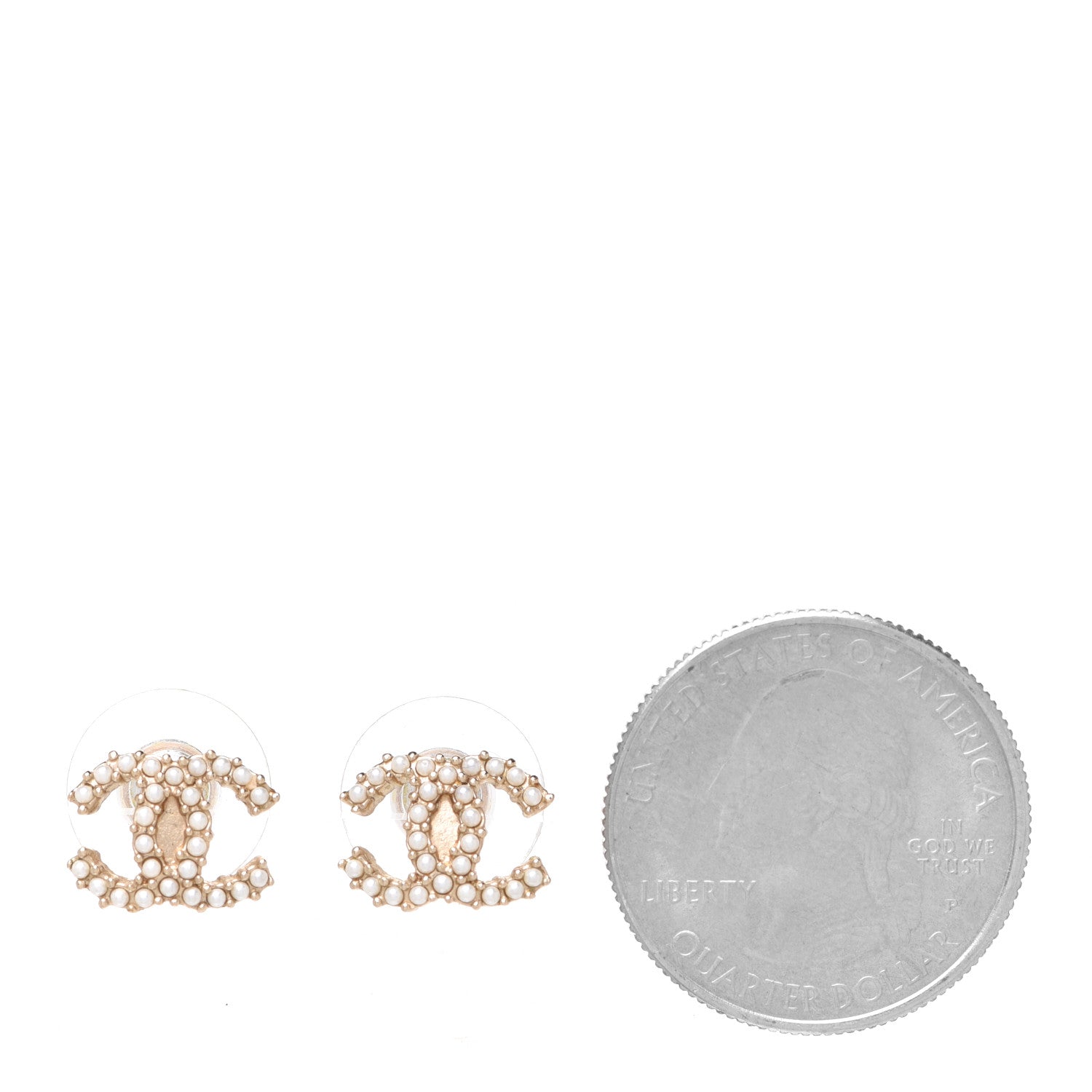 Chanel Pearl CC Earrings Gold 2 of 5