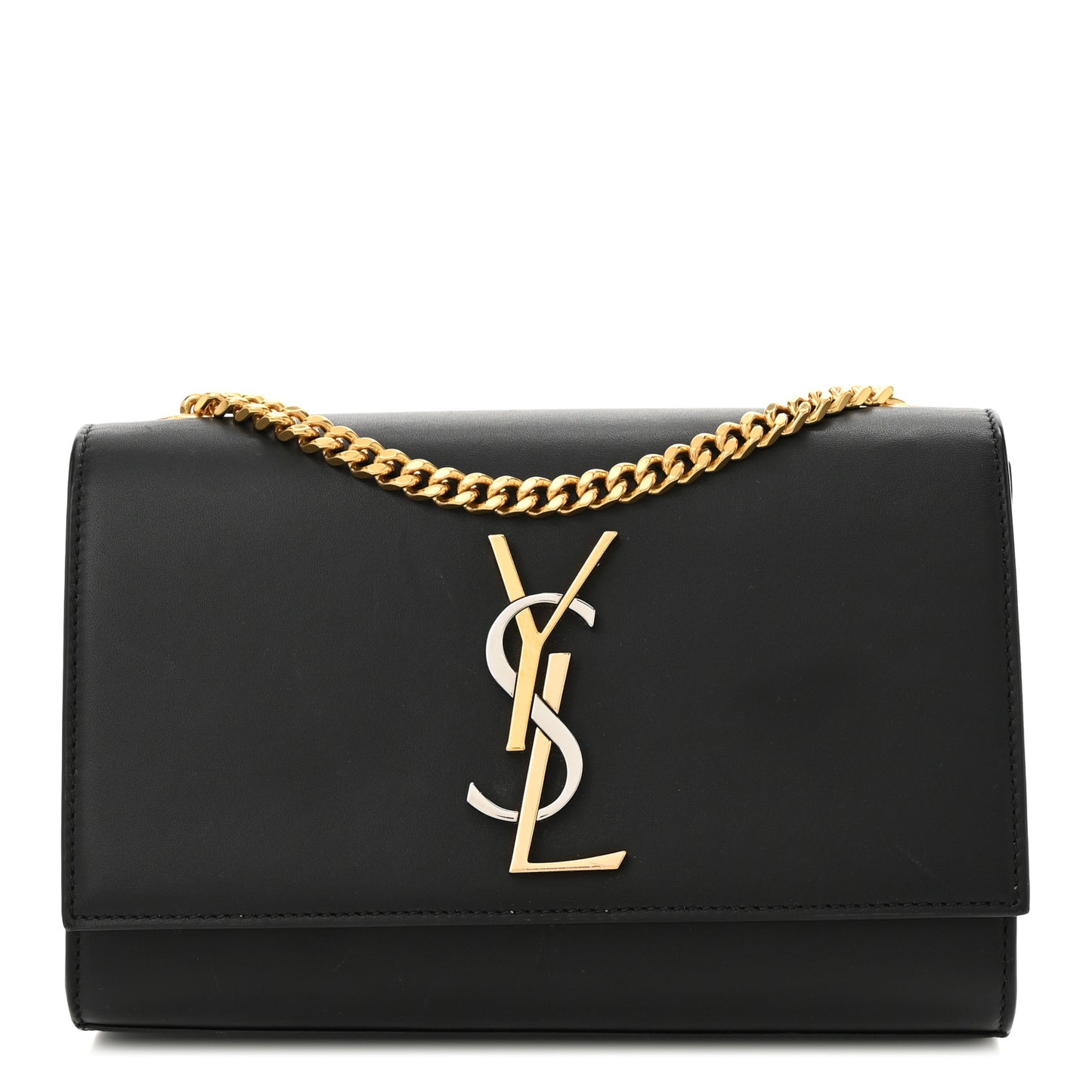 Calfskin Small Monogram Kate Satchel Black