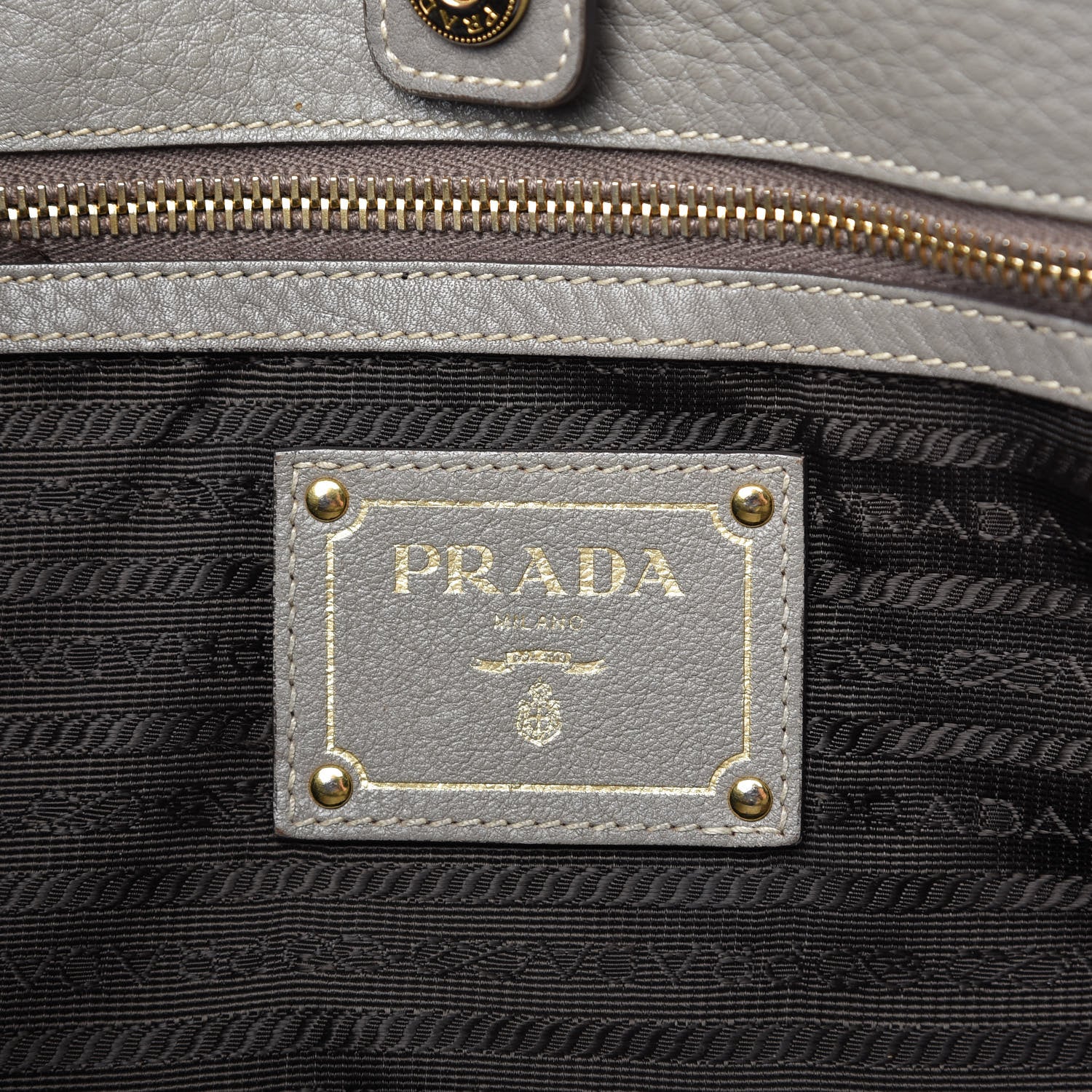 Prada Vitello Daino Shopping Satchel Argilla 8 of 10