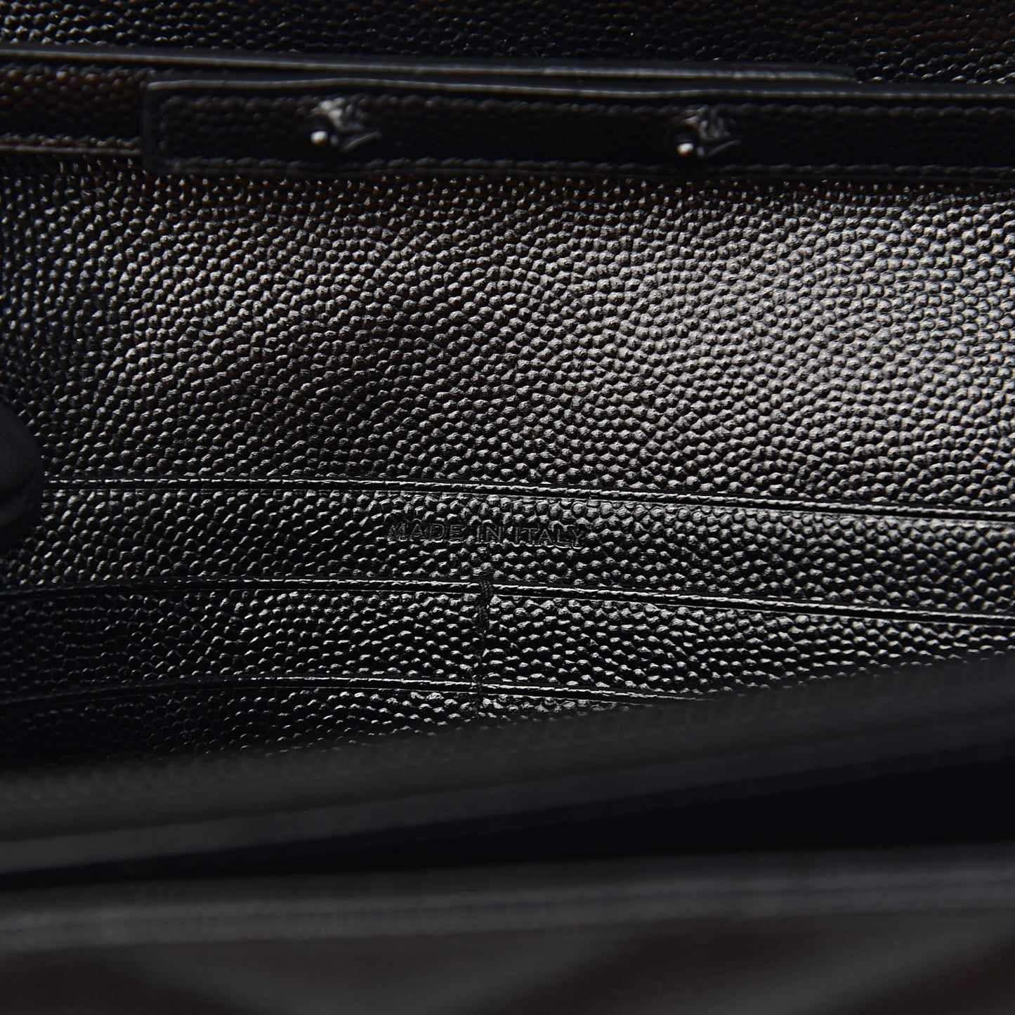 Grain De Poudre Matelasse Chevron Monogram Chain Wallet Black