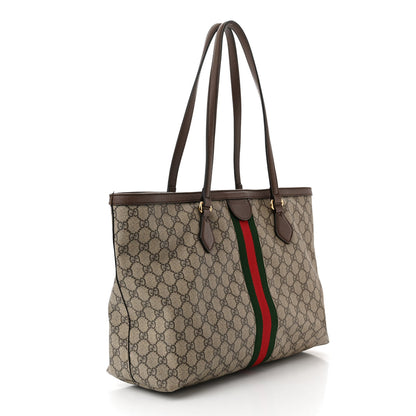 Gucci GG Supreme Monogram Medium Ophidia Shopping Tote Brown 3 of 11