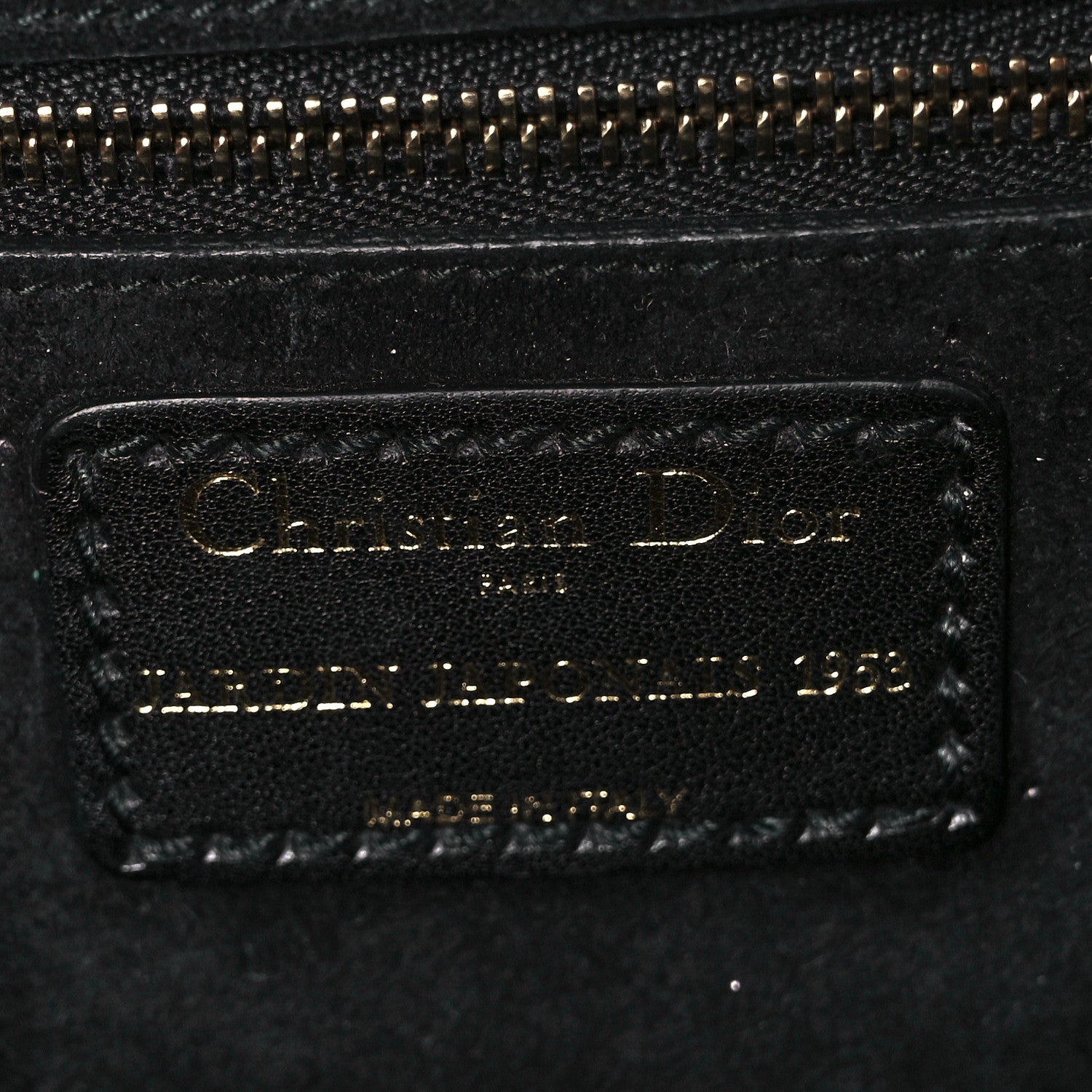 Christian Dior Calfskin Painted Studded Jardin Japonais J'Adior Chain Flap Bag Black 7 of 7