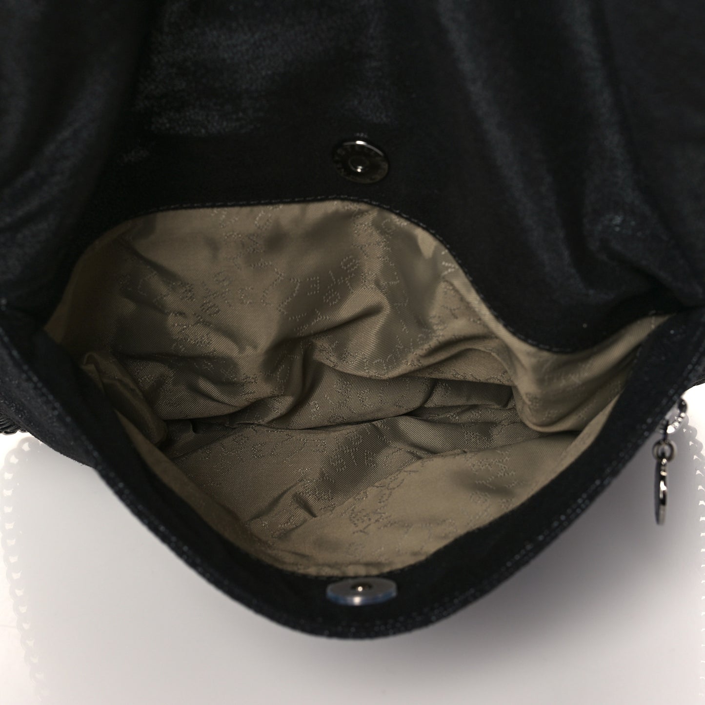Shaggy Deer Falabella Fold Over Clutch Black