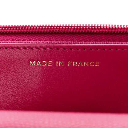 Chanel Caviar Quilted Wallet on Chain WOC Fuchsia 7 of 11