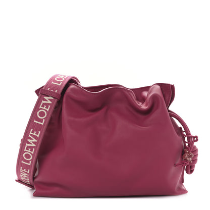 Loewe Satin Calfskin Monochrome Flamenco Knot Clutch Ruby Red Glaze 1 of 8