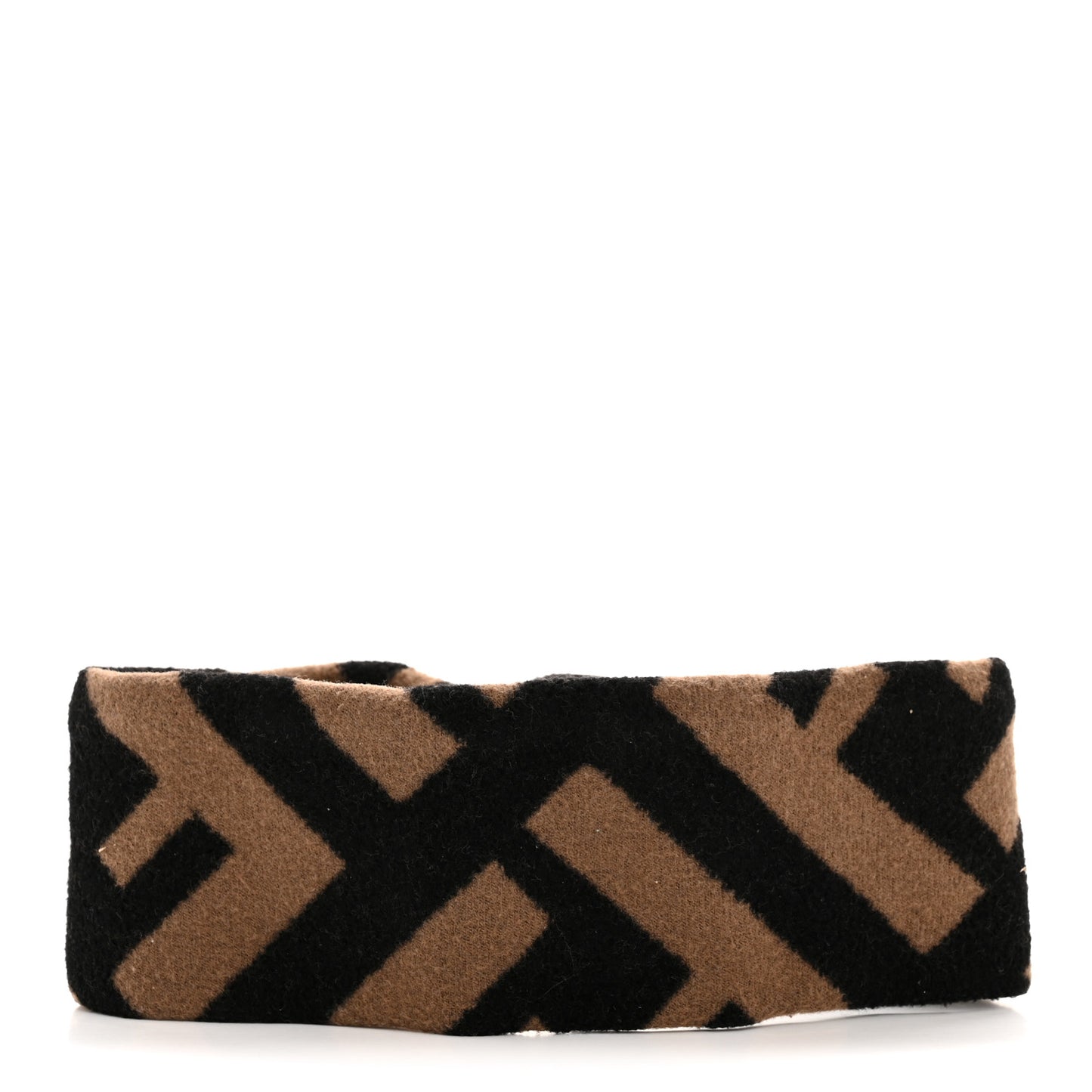 Wool FF Logo Headband Camel