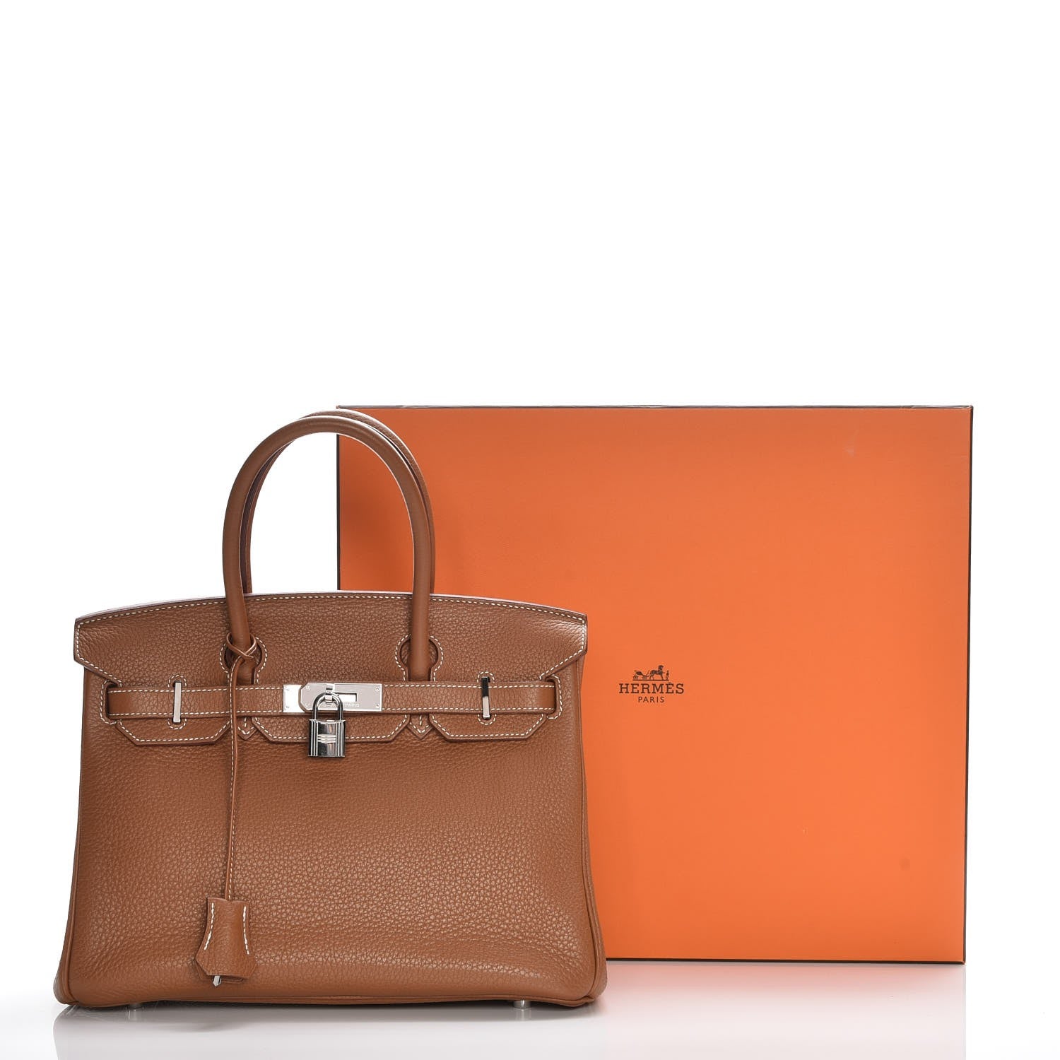 Hermes Taurillon Clemence Birkin 30 Gold 26 of 26