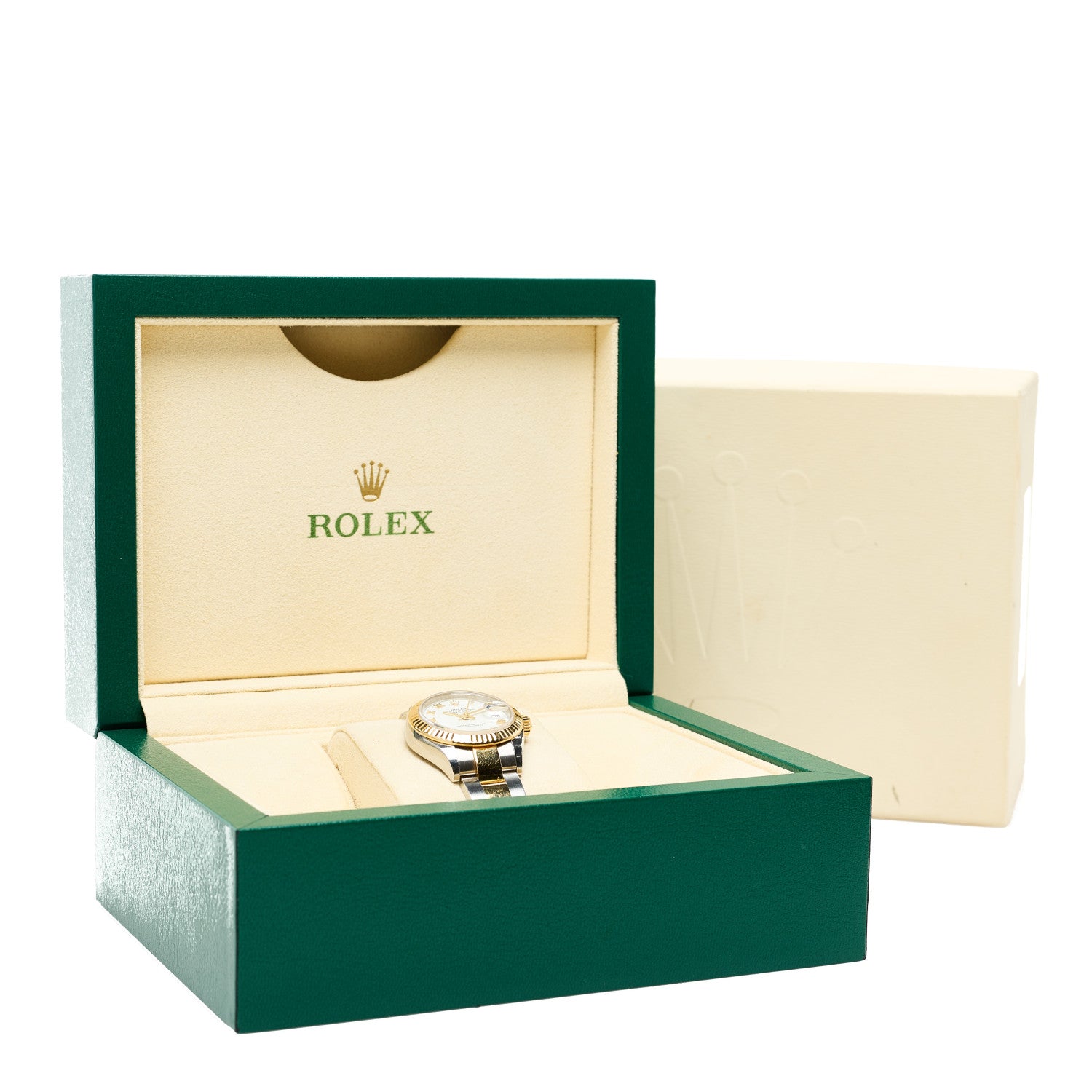 Rolex Stainless Steel 18K Yellow Gold 28mm Oyster Perpetual Datejust Watch Silver Roman 279173 5 of 5