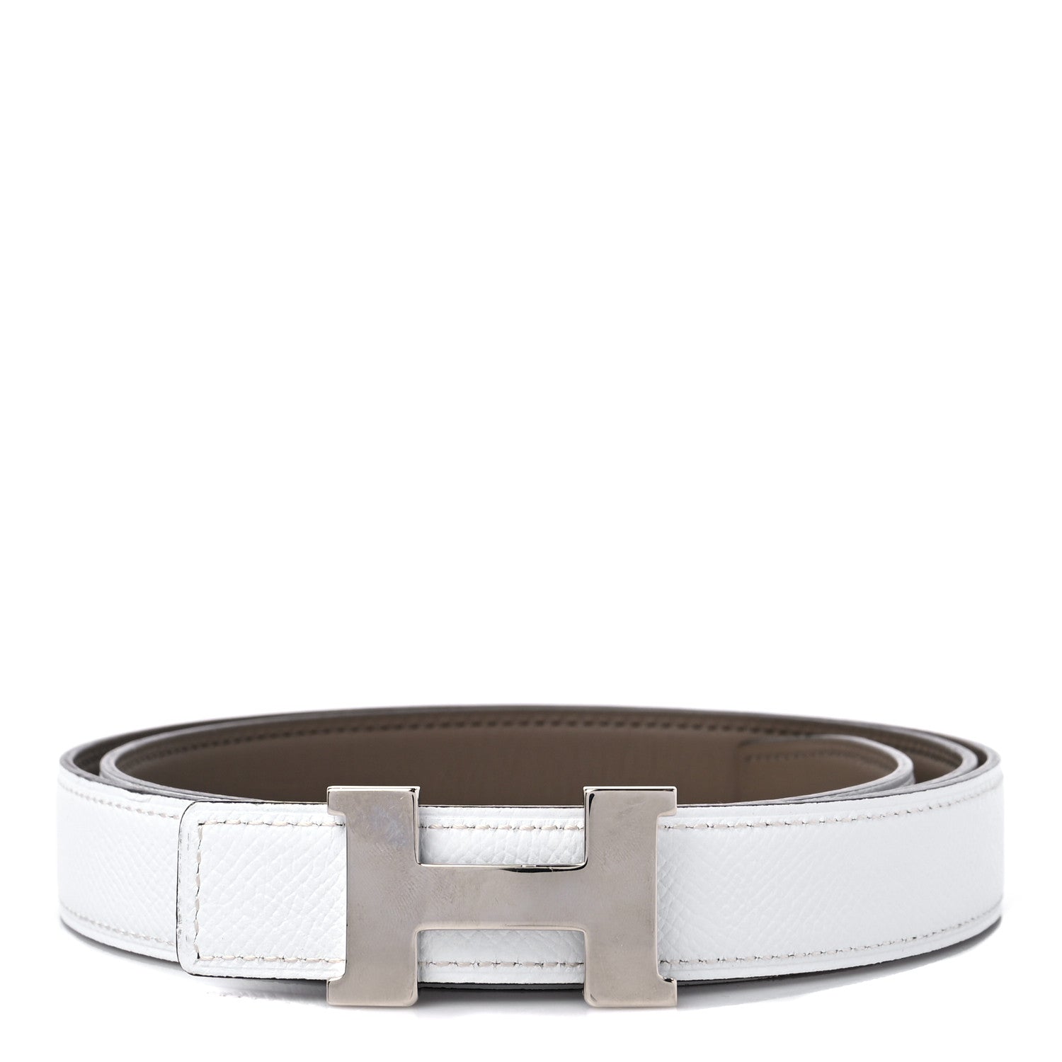 Hermes Epsom Swift 24mm Mini Constance H Belt 95 38 White Etoupe 1 of 4