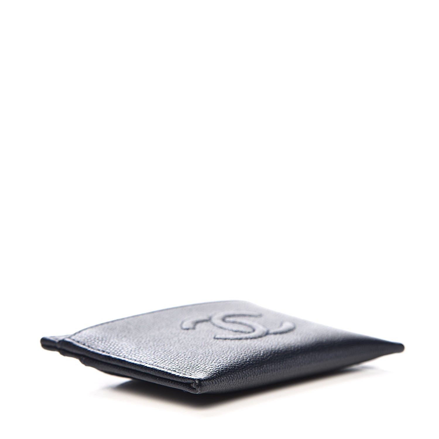 Chanel Caviar Timeless CC Card Holder Wallet Navy 4 of 9