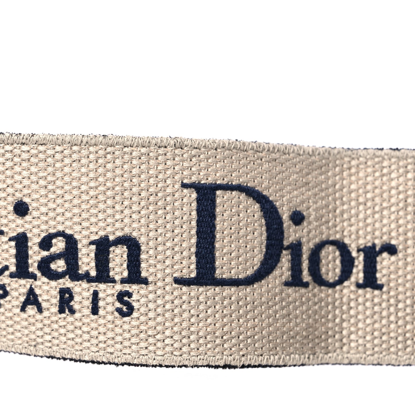 Canvas Embroidered Shoulder Strap Blue