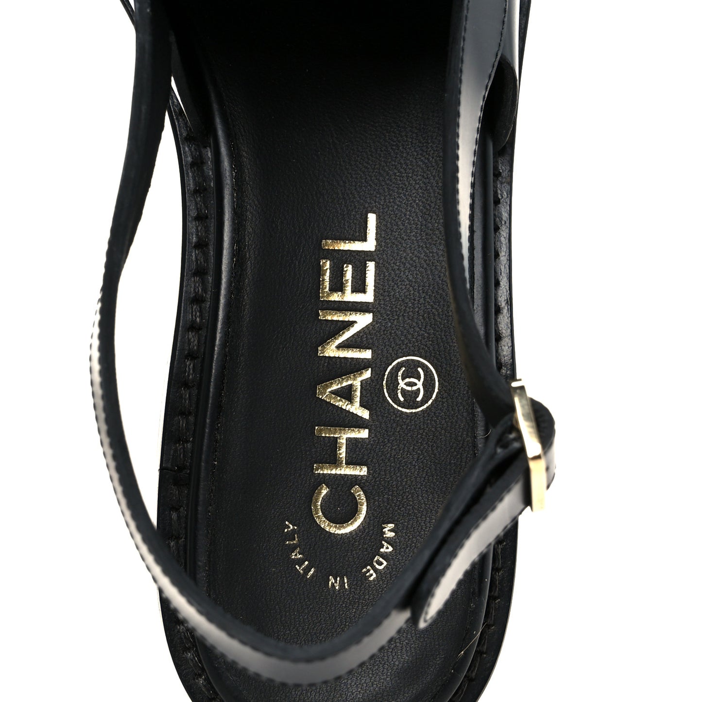 Calfskin Crystal Slingback Loafers 36 Black