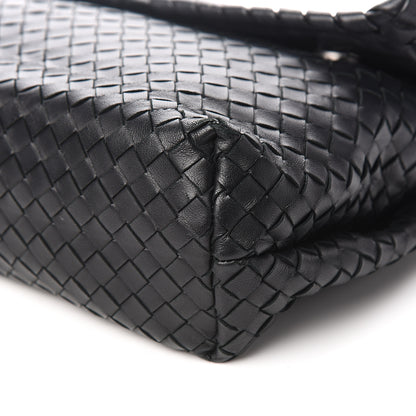 Bottega Veneta Nappa Intrecciato Flap Shoulder Bag Black 7 of 11