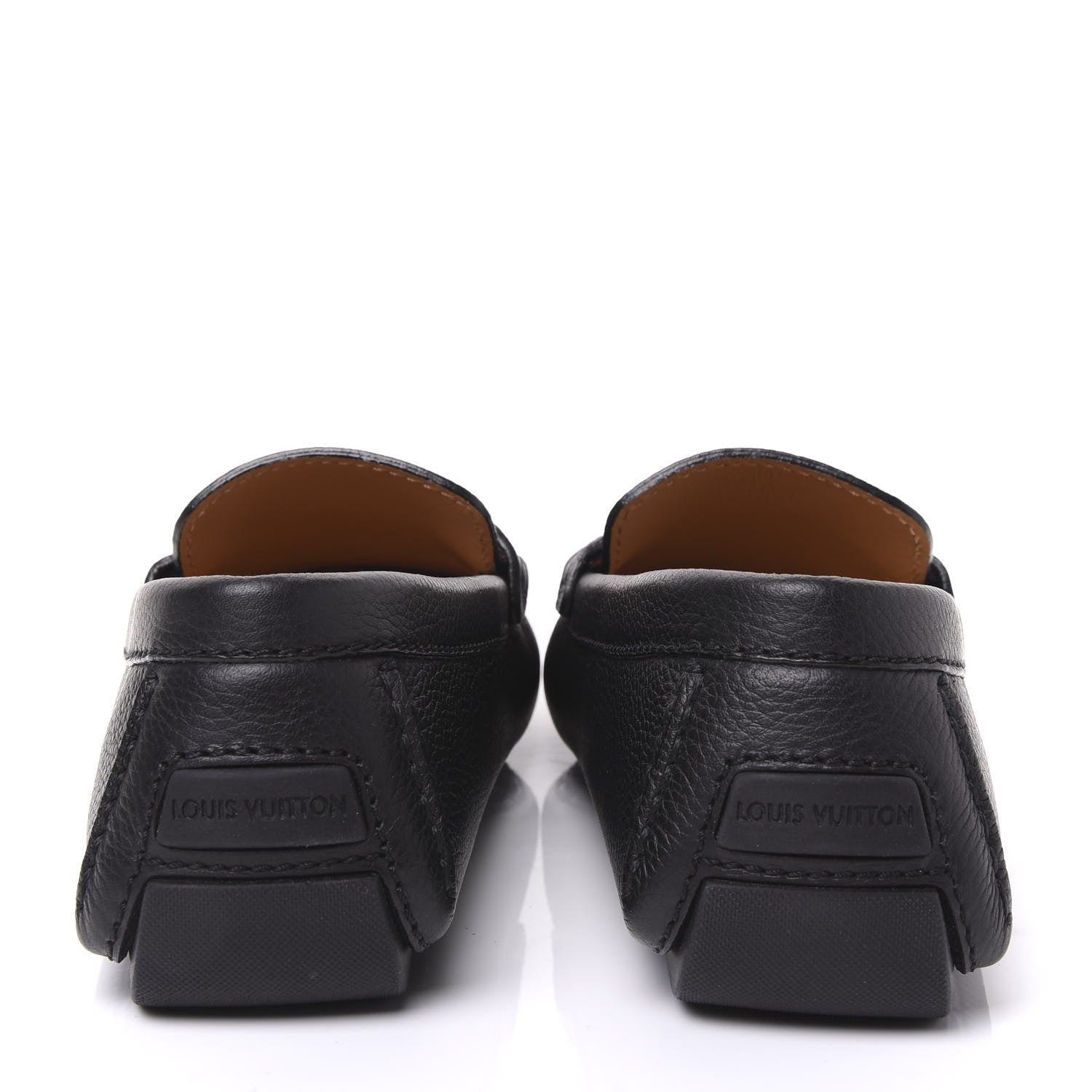 Louis Vuitton Grained Calfskin Monte Carlo Car Shoe Moccasin Loafers 5 Black 7 of 11
