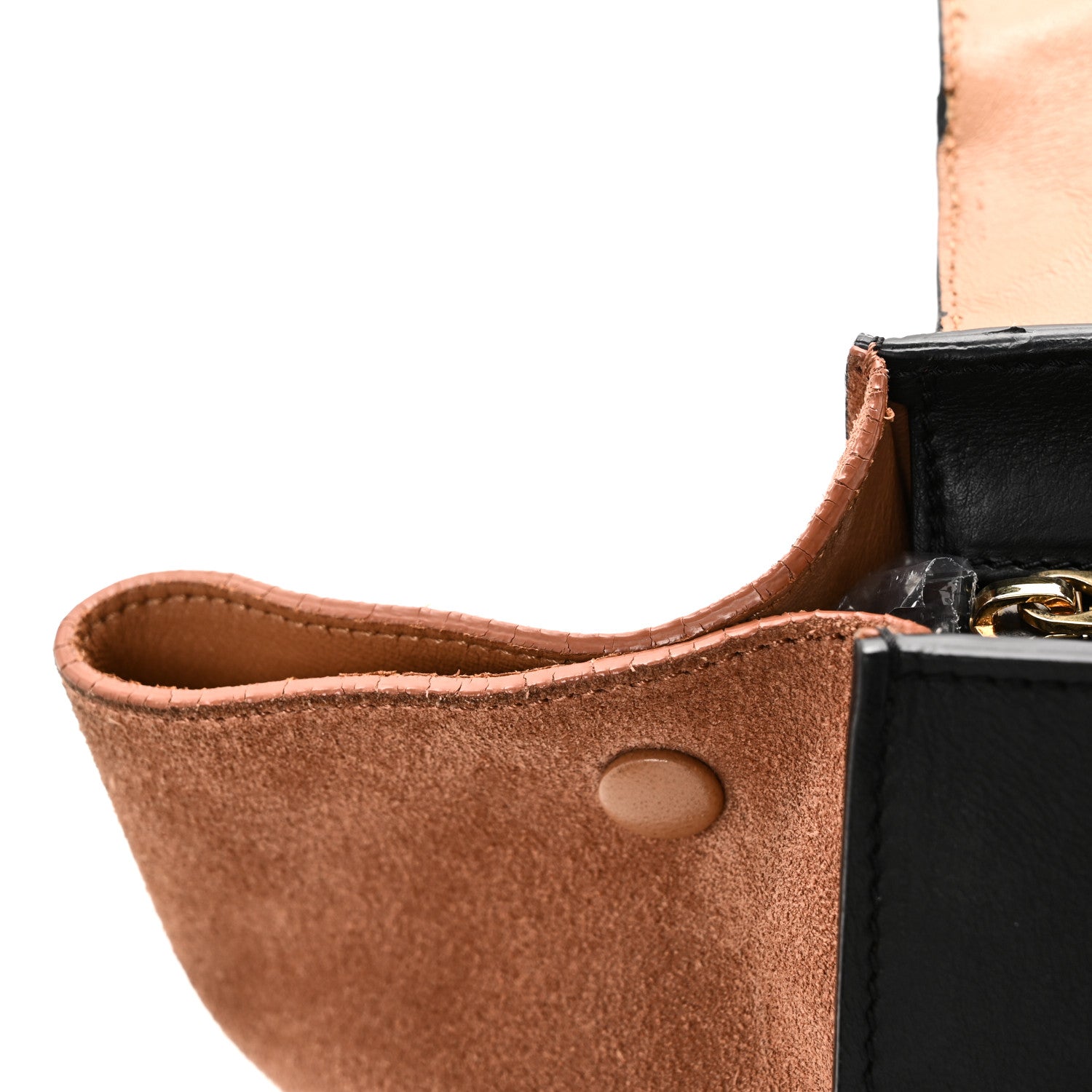 Celine Snakeskin Suede Trapeze Brown 10 of 12