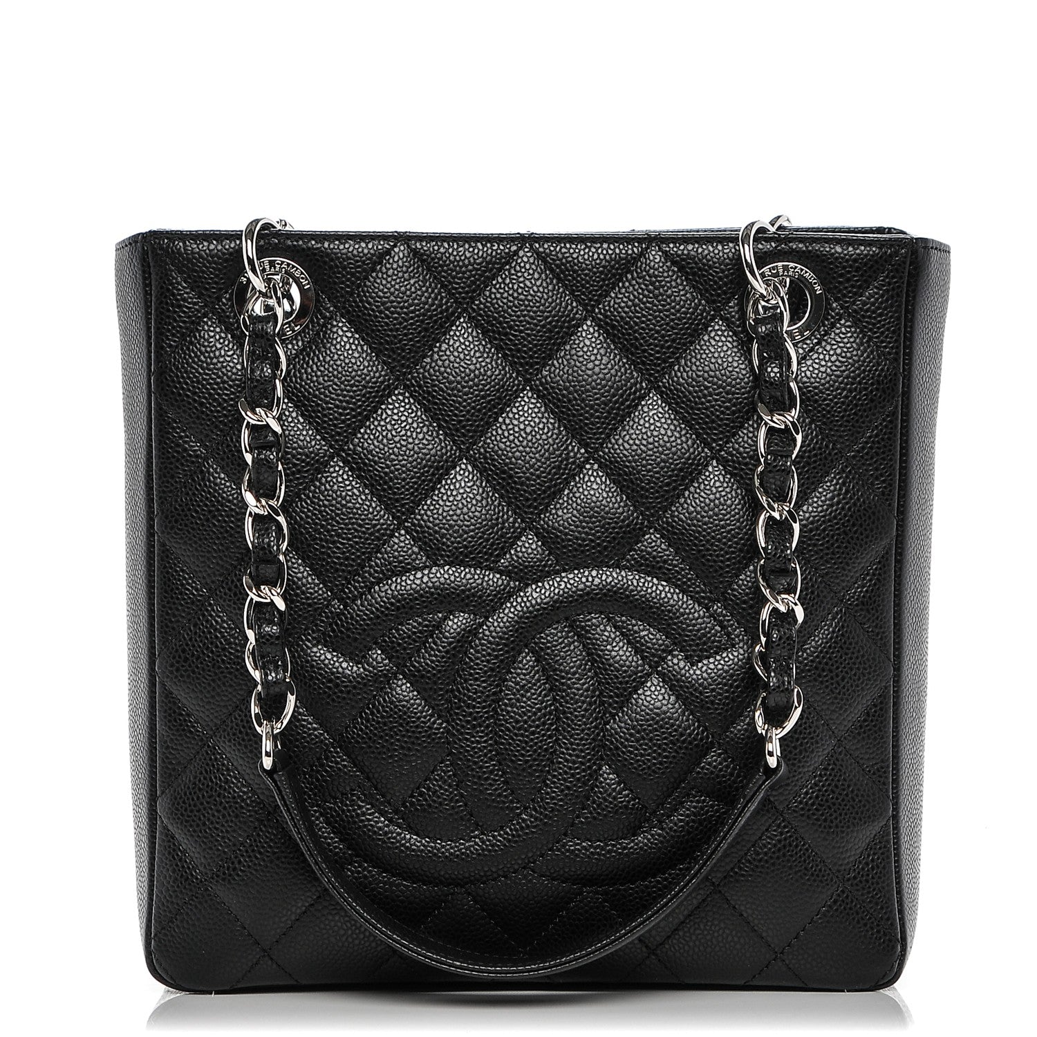 Chanel Caviar Quilted Petit Shopping Tote PST Black 1 of 7