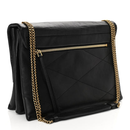 Lanvin Lambskin Quilted Medium Sugar Flap Shoulder Bag Black 4 of 11