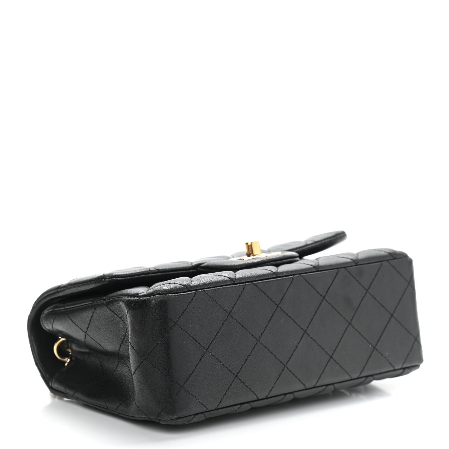 Chanel Lambskin Quilted Mini Rectangular Flap Black 4 of 13