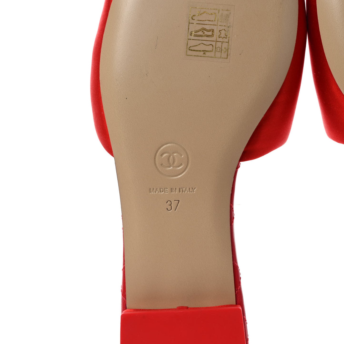 Satin Mule Sandals 37 Red