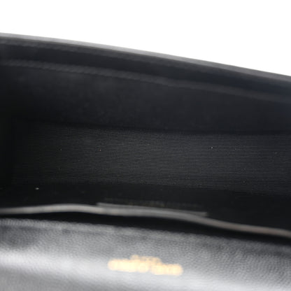 Saint Laurent Grain De Poudre Small Monogram Kate Satchel Black 5 of 10
