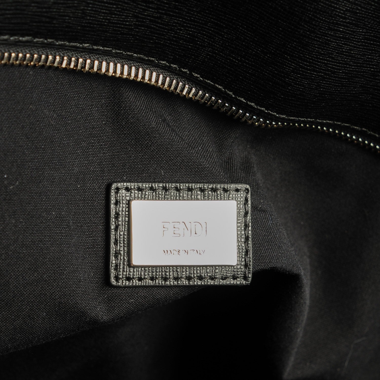 Fendi Vitello Elite Cuoio Monster Buggies Medium Roll Tote Cedro Black 6 of 9
