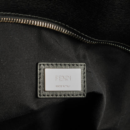 Fendi Vitello Elite Cuoio Monster Buggies Medium Roll Tote Cedro Black 6 of 9