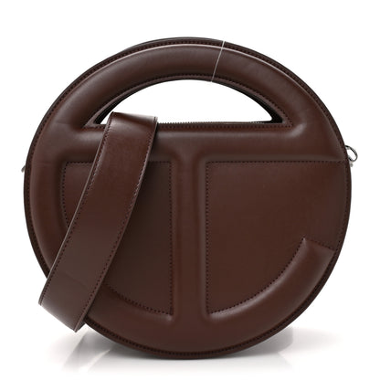 Telfar Vegan Leather Round Circle Bag Chocolate 1 of 11