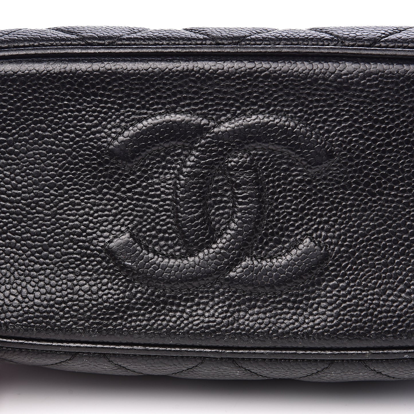 Caviar Quilted Shoulder Bag Black