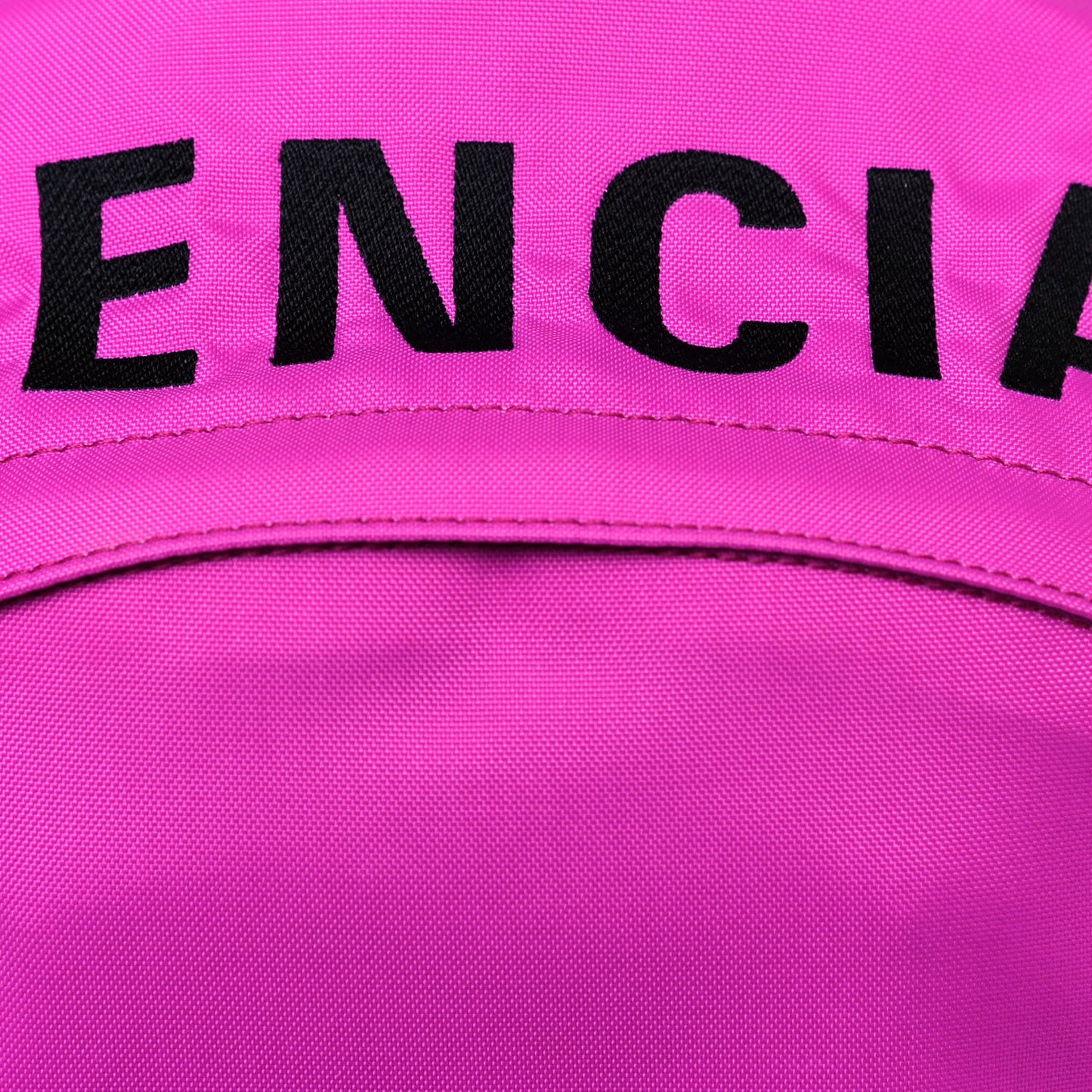 Sport Nylon Logo Embroidered S Wheel Backpack Fuchsia Black
